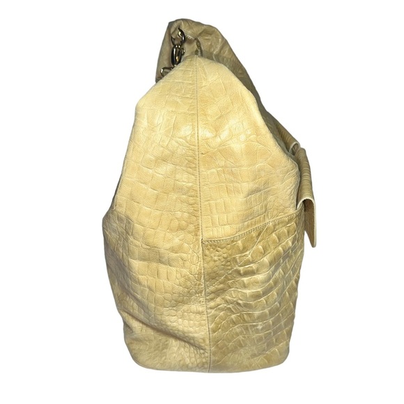 Terrida Vintage Croc Leather Tote Duffle Carry On Travel Bag Italy - Picture 2 of 13